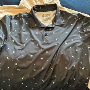 Star Wars Men's Black Golf Shirt Polo

New, unworn 
Too big for my boyfriend